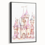 Princess Castle Watercolor Print - Girls Bedroom Art
