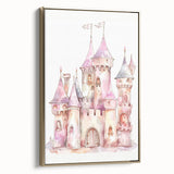 Princess Castle Watercolor Print - Girls Bedroom Art