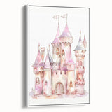 Princess Castle Watercolor Print - Girls Bedroom Art