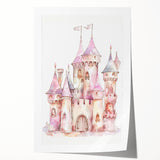 Princess Castle Watercolor Print - Girls Bedroom Art