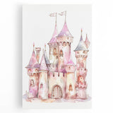 Princess Castle Watercolor Print - Girls Bedroom Art
