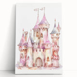 Princess Castle Watercolor Print - Girls Bedroom Art
