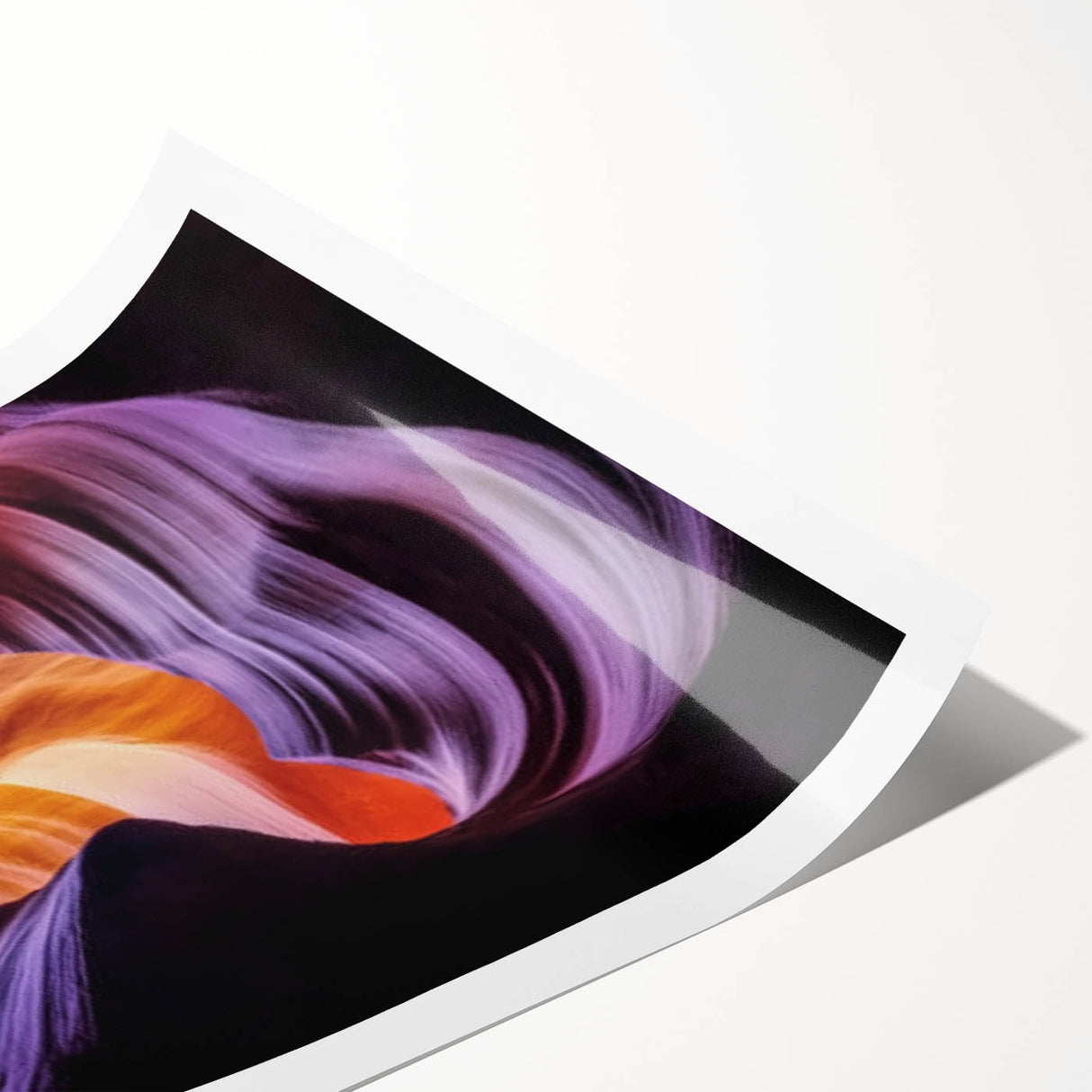 Stunning landscape rolled print showcasing vibrant canyons in rich earthy tones, ideal for home decor, expertly packaged in a protective cardboard tube.