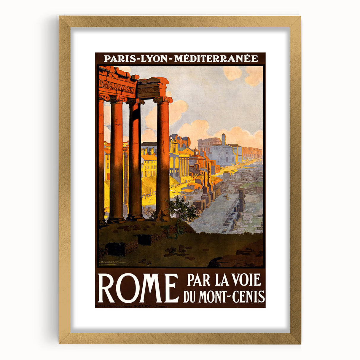 Retro Rome Travel Poster – Vintage Italian City Art