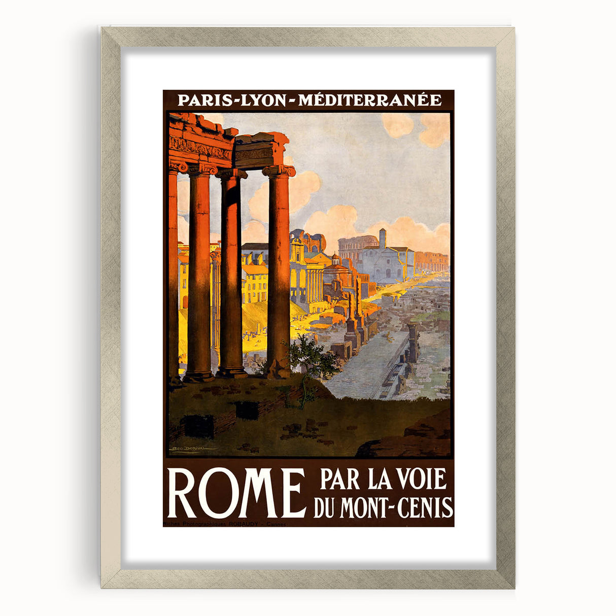 Retro Rome Travel Poster – Vintage Italian City Art