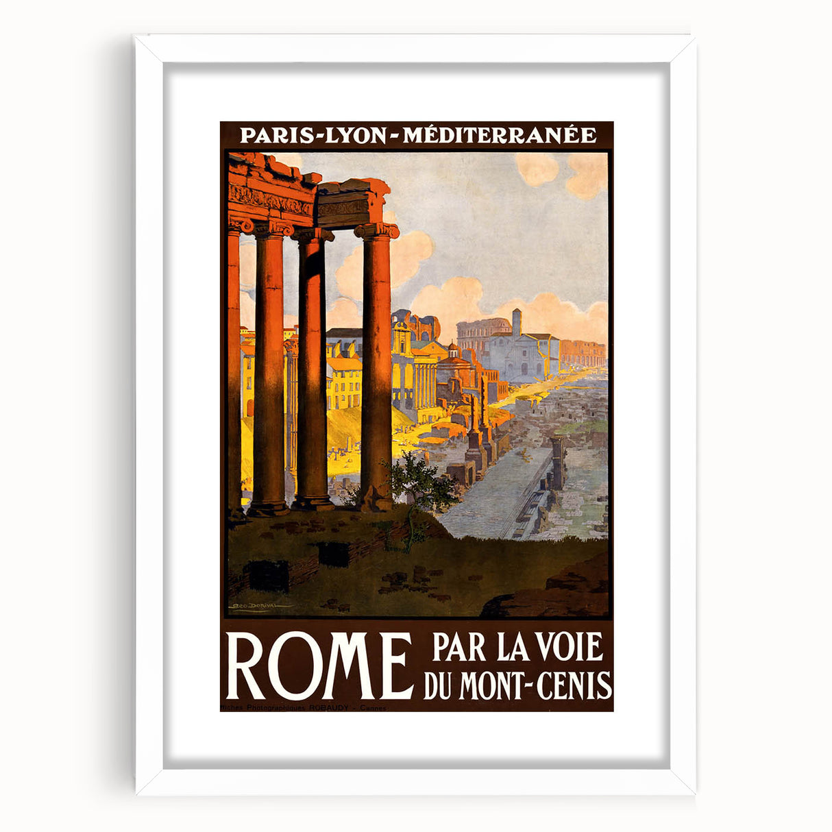 Retro Rome Travel Poster – Vintage Italian City Art