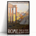 Retro Rome Travel Poster – Vintage Italian City Art