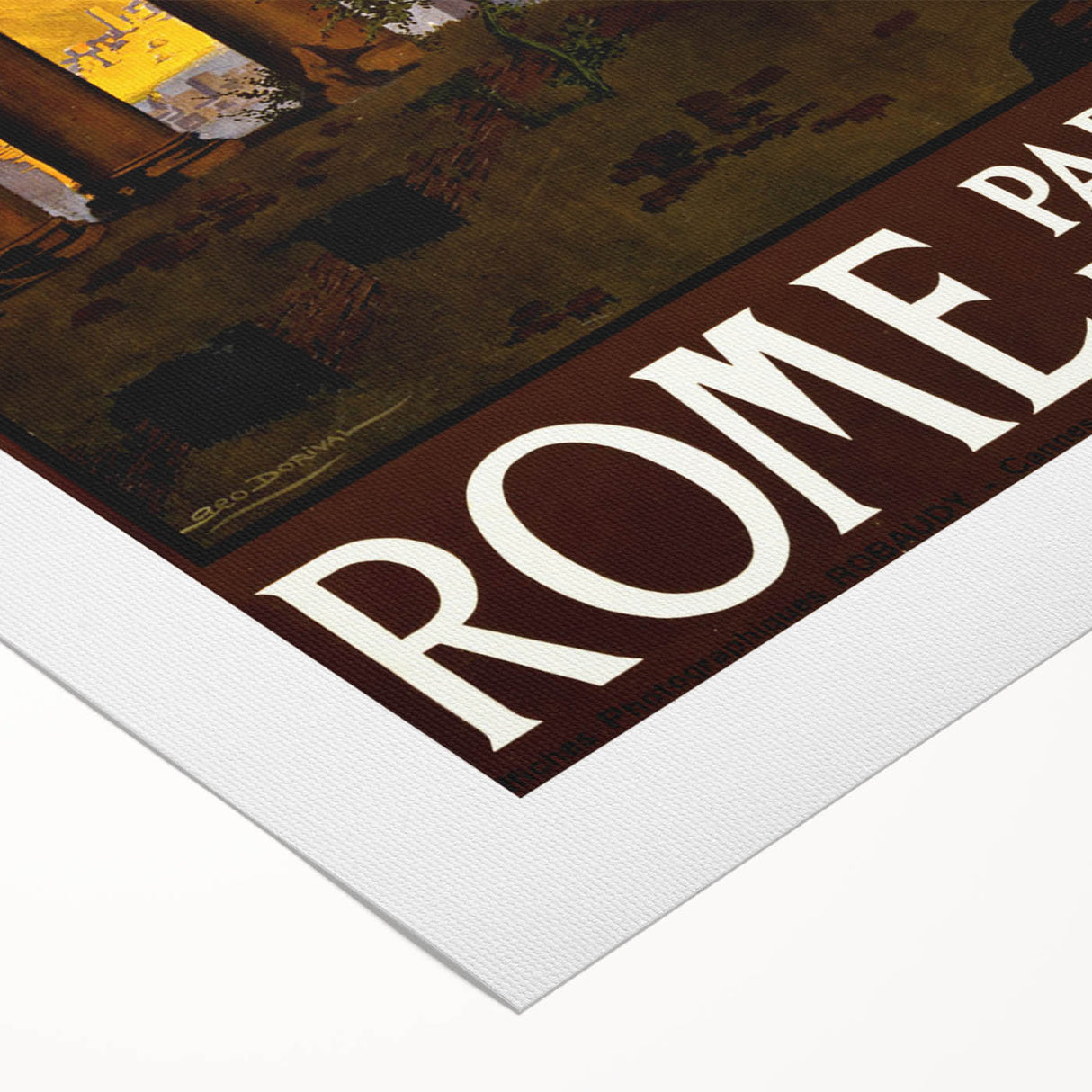 Retro Rome Travel Poster – Vintage Italian City Art