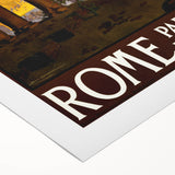 Retro Rome Travel Poster – Vintage Italian City Art