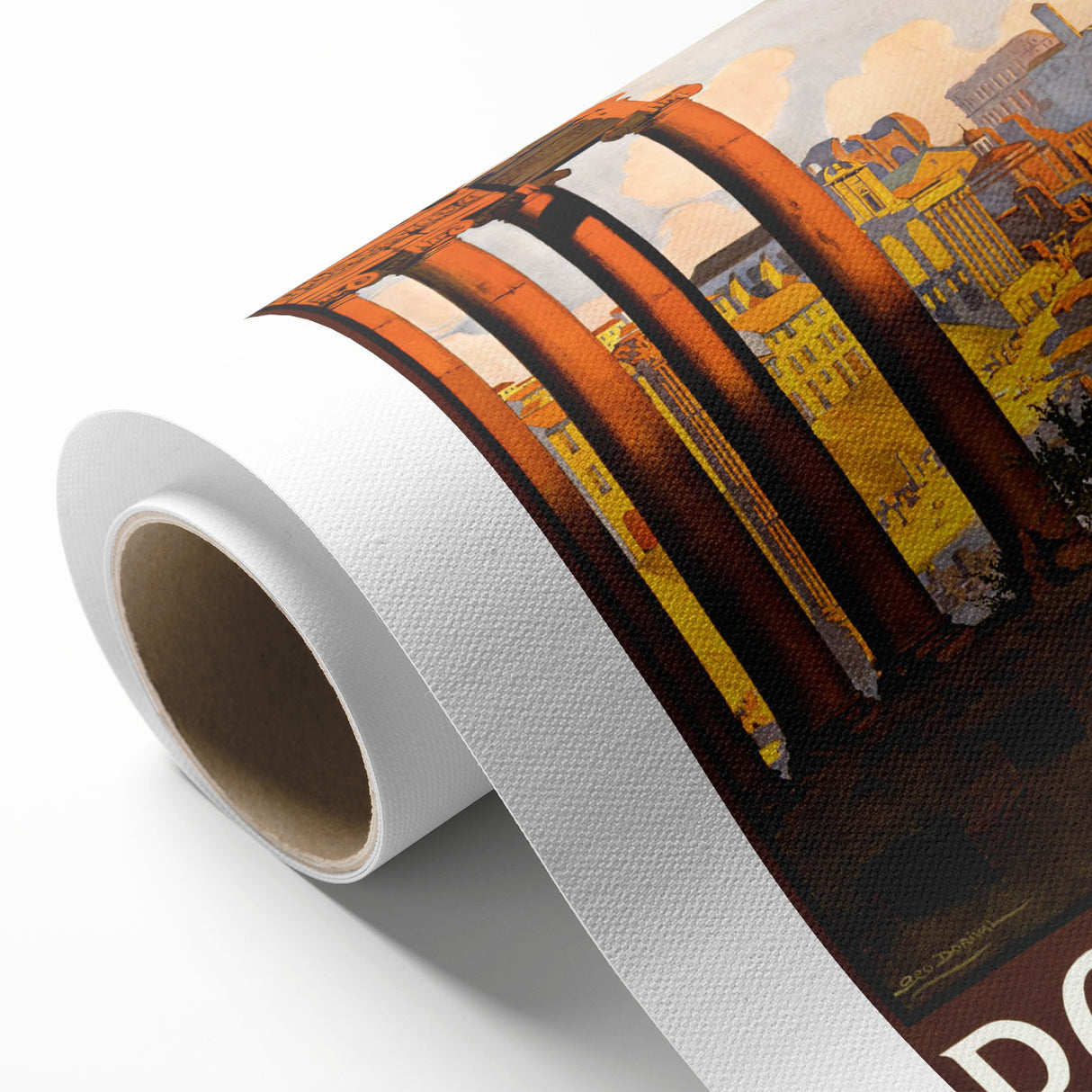 Retro Rome Travel Poster – Vintage Italian City Art