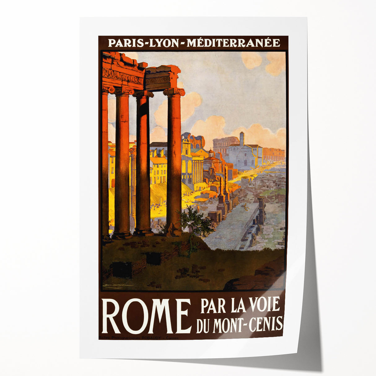 Retro Rome Travel Poster – Vintage Italian City Art