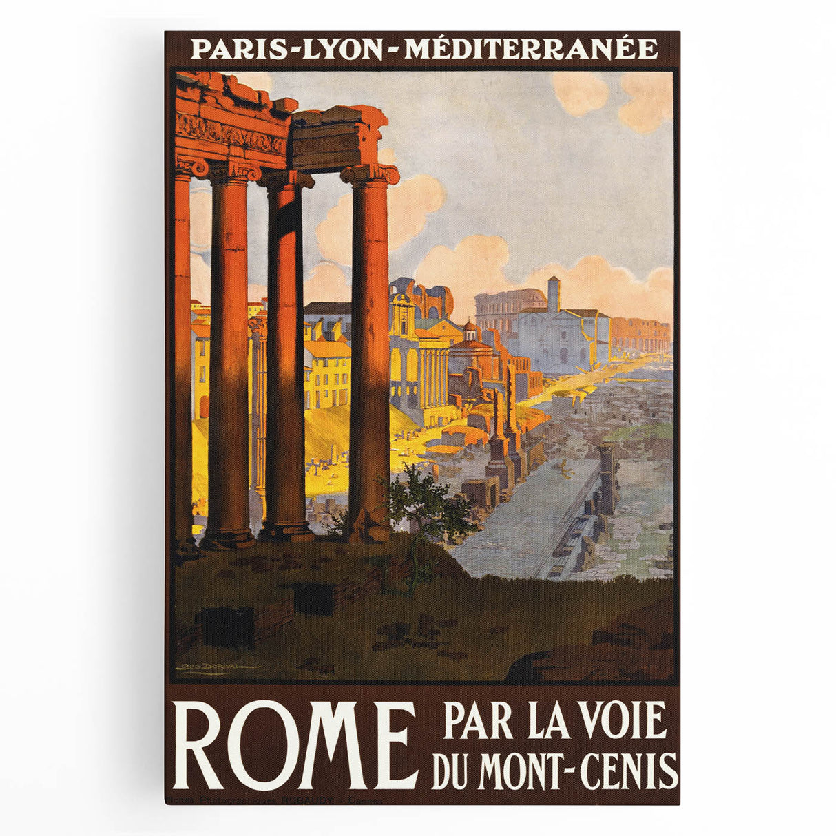Retro Rome Travel Poster – Vintage Italian City Art