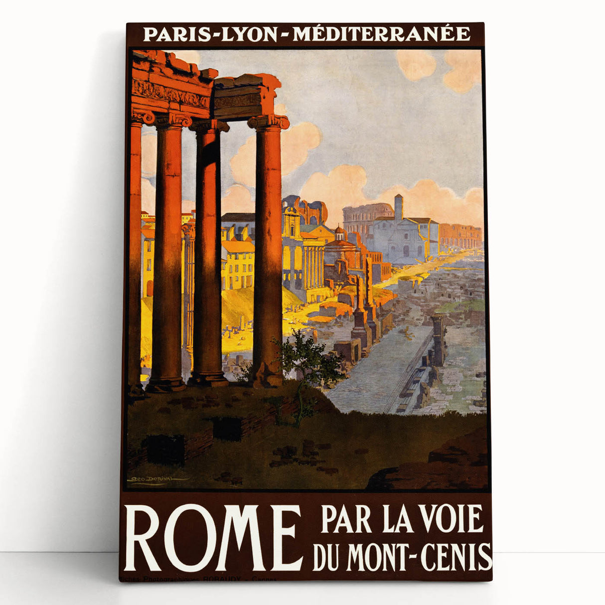 Retro Rome Travel Poster – Vintage Italian City Art