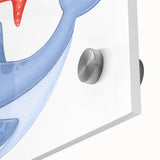 Smiling Shark and Starfish - Boys Room Wall Art Kids Wall Art Prints