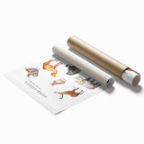 Herbivores Kids Educational Wall Art - Learning Poster for Classrooms