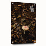 Large abstract wall art depicting fall colors on acrylic glass, ideal for bedroom or dining room decor.