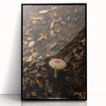 Large abstract wall art depicting autumnal trees in orange and red hues on a black acrylic framed print.