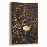 Framed canvas depicting a vintage-style landscape with autumnal trees in gold and black tones, suitable for bedroom decor.