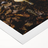 Art deco poster featuring a stylized autumn landscape on rolled canvas, suitable for dining room decor.