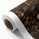 Art deco poster featuring autumnal trees in warm orange and brown tones on a rolled canvas, ideal for nursery wall art.