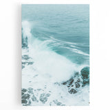 Black and white abstract design on a large stretched canvas, ideal for kitchen wall art.