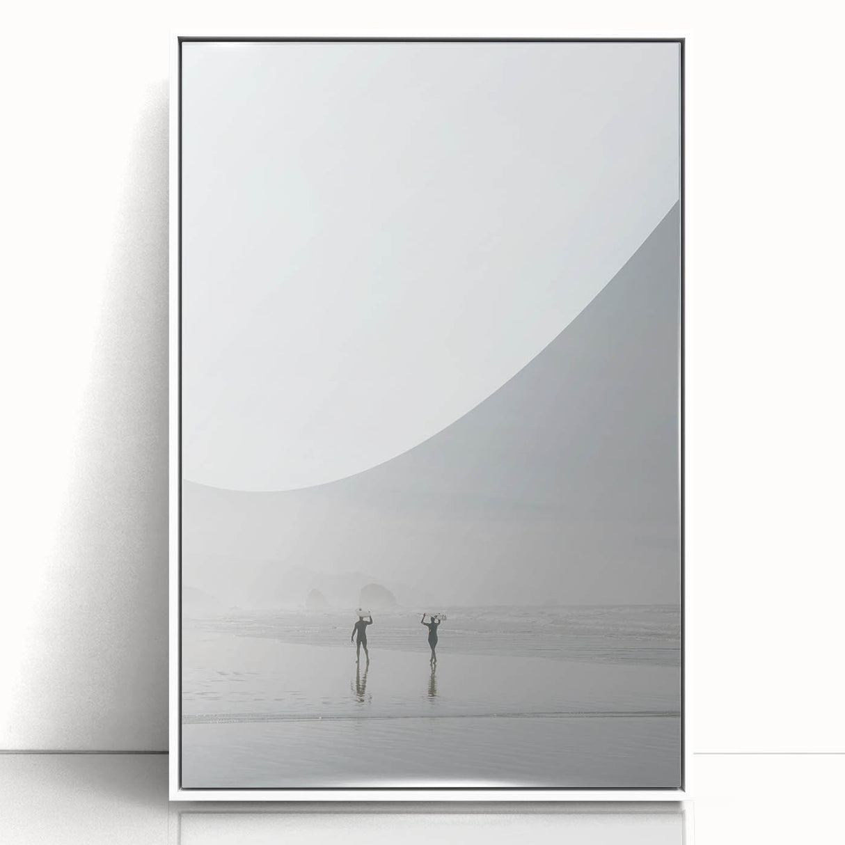 Art deco poster featuring a modern art wall decor design in pastel shades on a white acrylic framed print.
