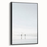 Black and white wall art featuring a vintage landscape painting on a framed canvas, suitable for bedroom decor.