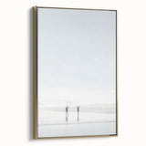 Framed canvas featuring a vintage landscape painting in muted earth tones, ideal for bedroom wall art.