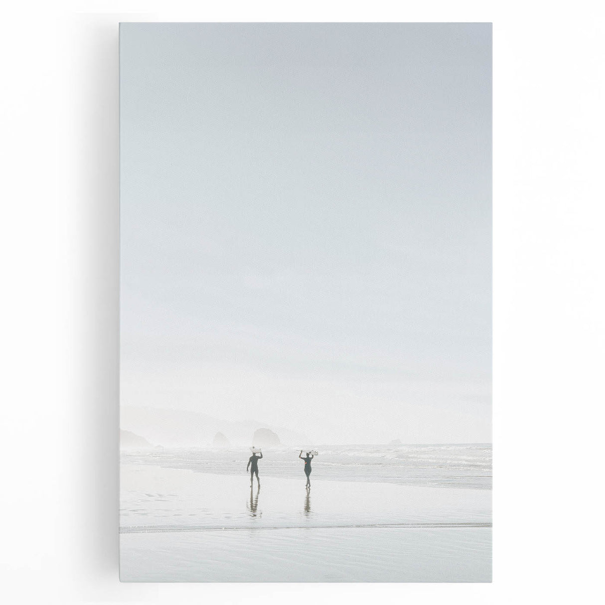 Large black and white abstract design on stretched canvas, ideal for kitchen wall art.