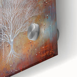 Mystical Tree Wall Art - Textured Abstract Dining Room Canvas