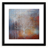 Mystical Tree Wall Art - Textured Abstract Dining Room Canvas