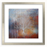 Mystical Tree Wall Art - Textured Abstract Dining Room Canvas