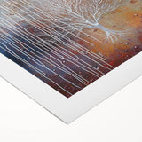 Mystical Tree Wall Art - Textured Abstract Dining Room Canvas