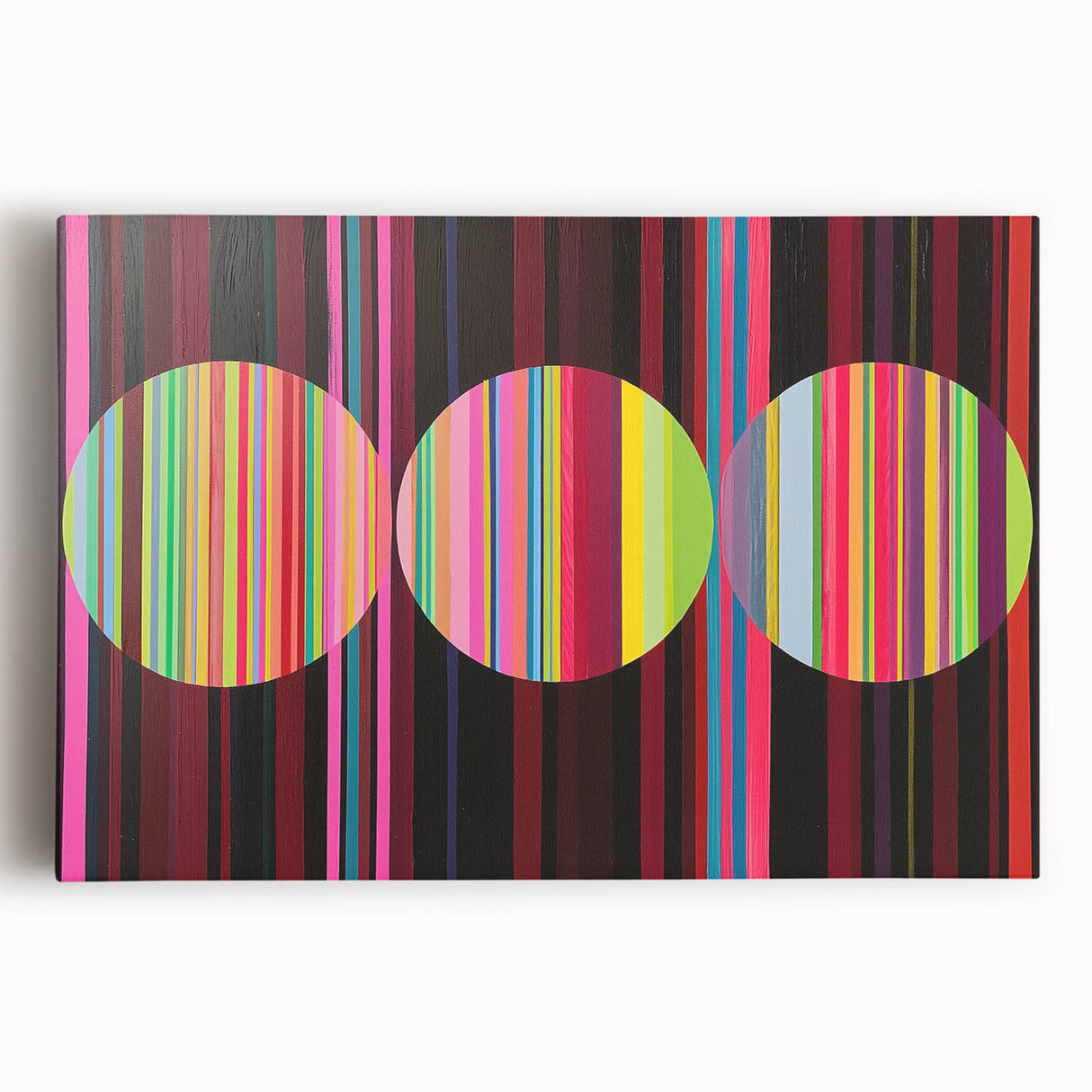 Vibrant Geometric Living Room Wall Art - Modern Canvas Prints