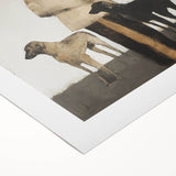 Abstract figurative rolled canvas artwork showcasing vibrant colors and unique shapes, perfect for modern decor. Packaged securely in a cardboard tube for safe delivery.