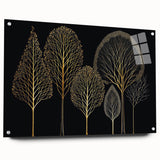 Abstract floral wall art displayed in a side view with acrylic glass and pins, showcasing vibrant colors and intricate designs, perfect for modern home decor.