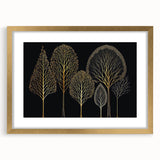 Abstract floral wall art framed in gold with a white mat, showcasing vibrant colors and intricate designs, ideal for enhancing modern home decor.