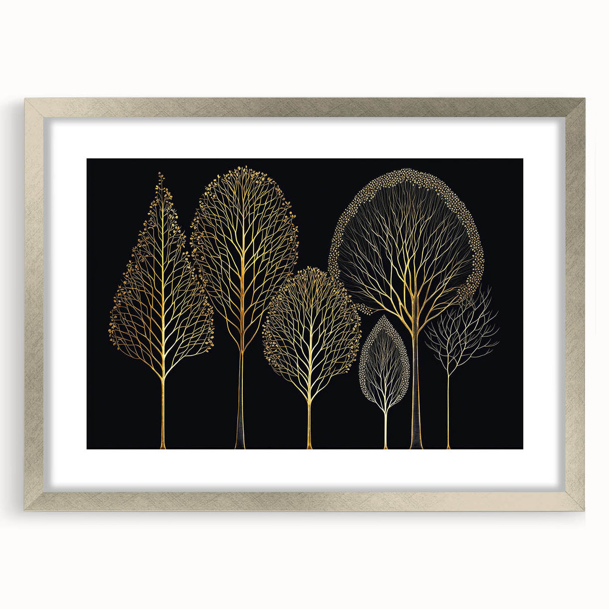Abstract floral wall art framed in silver, showcasing vibrant colors and intricate details, perfect for modern home decor or office spaces. This artwork adds elegance and a touch of nature to any interior setting.