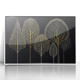 Framed abstract floral wall art in acrylic with a white border, showcasing vibrant colors and intricate designs, perfect for modern home décor.