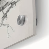 Close-up of an intricate acrylic glass design showcasing colorful animal silhouettes against a vibrant background, ideal for modern home decor and art enthusiasts.