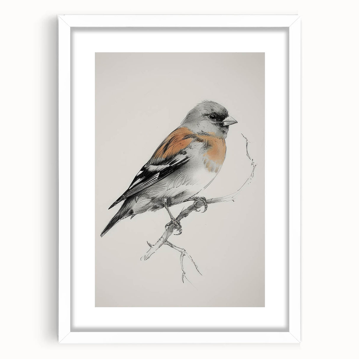 Framed white mat showcasing a colorful animal-themed artwork featuring vibrant illustrations of various wildlife, ideal for home decor or children's rooms.
