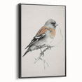 Framed canvas artwork showcasing a detailed animal design, featuring a black border and side view display, perfect for home decor in contemporary settings.