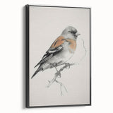 Framed canvas artwork showcasing a detailed animal design, featuring a black border and side view display, perfect for home decor in contemporary settings.