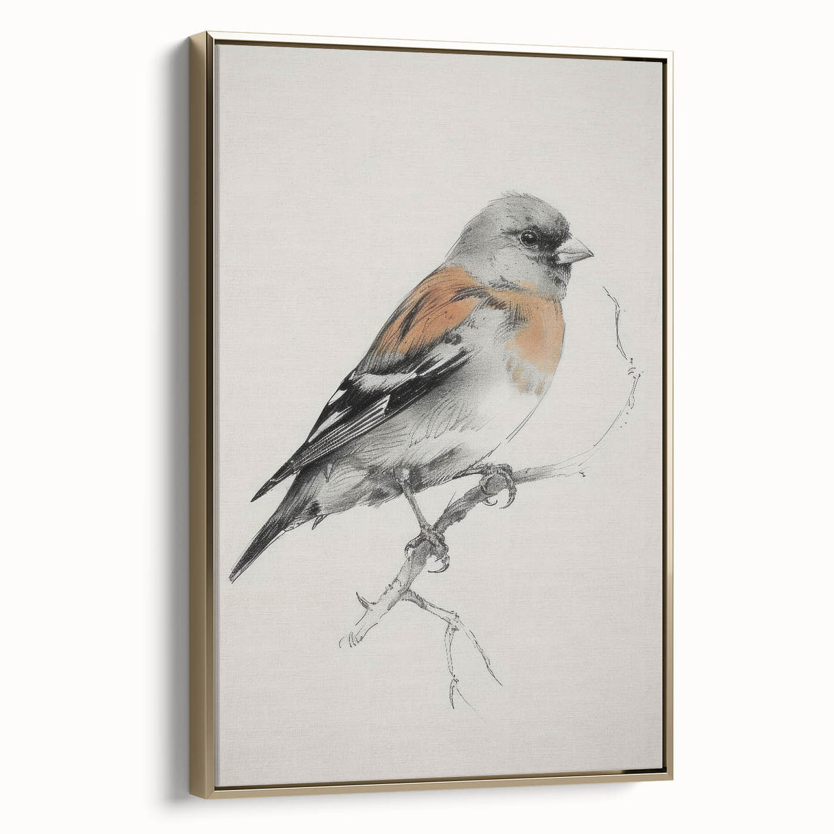 Framed canvas artwork showcasing a vibrant, colorful animal design with a gold frame, ideal for enhancing modern home decor. Perfect for animal lovers and art enthusiasts.