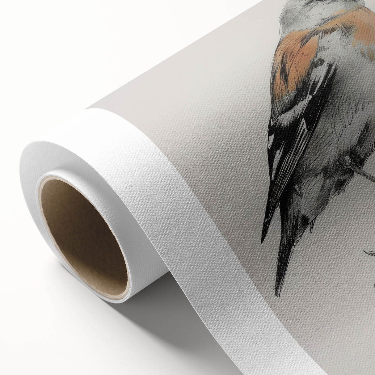 Rolled canvas showcasing vibrant African animal wall art design, featuring intricate details and rich colors, securely packaged in a durable cardboard tube for easy storage and display.