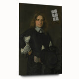Classic Baroque Portrait - Gentleman in Elegant Dark Attire with Hat
