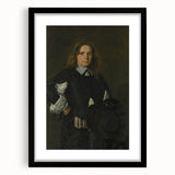 Classic Baroque Portrait - Gentleman in Elegant Dark Attire with Hat