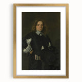 Classic Baroque Portrait - Gentleman in Elegant Dark Attire with Hat