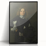 Classic Baroque Portrait - Gentleman in Elegant Dark Attire with Hat