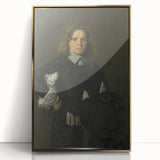 Classic Baroque Portrait - Gentleman in Elegant Dark Attire with Hat
